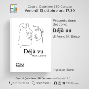 “Déjà vu” di Anna Maria Biuso a Genova il 13 ottobre