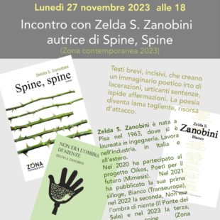 Zelda S. Zanobini presenta “Spine, spine” a Rignano sull’Arno